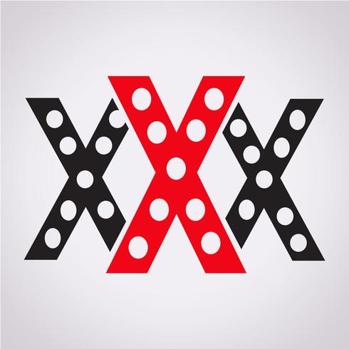 XXX pictogram symbool teken vector