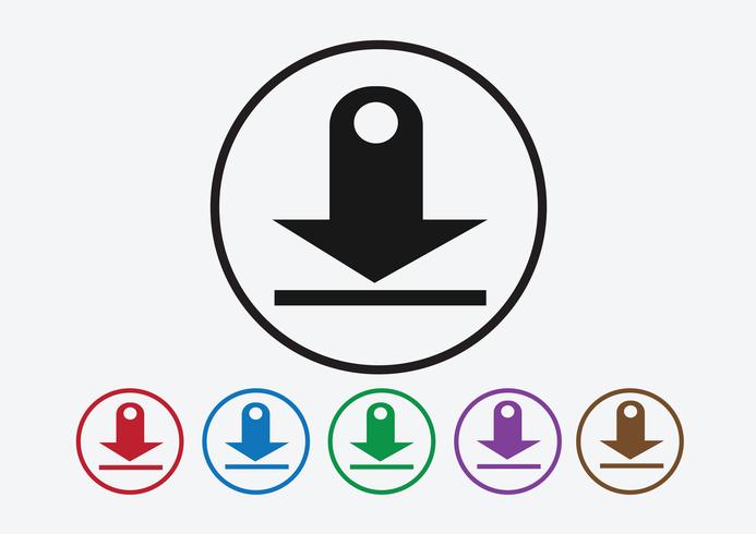 Pictogram downloaden en symboolknop uploaden vector