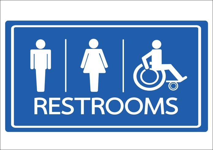 Toilet symbool mannelijke vrouw en rolstoel Handicap pictogram vector