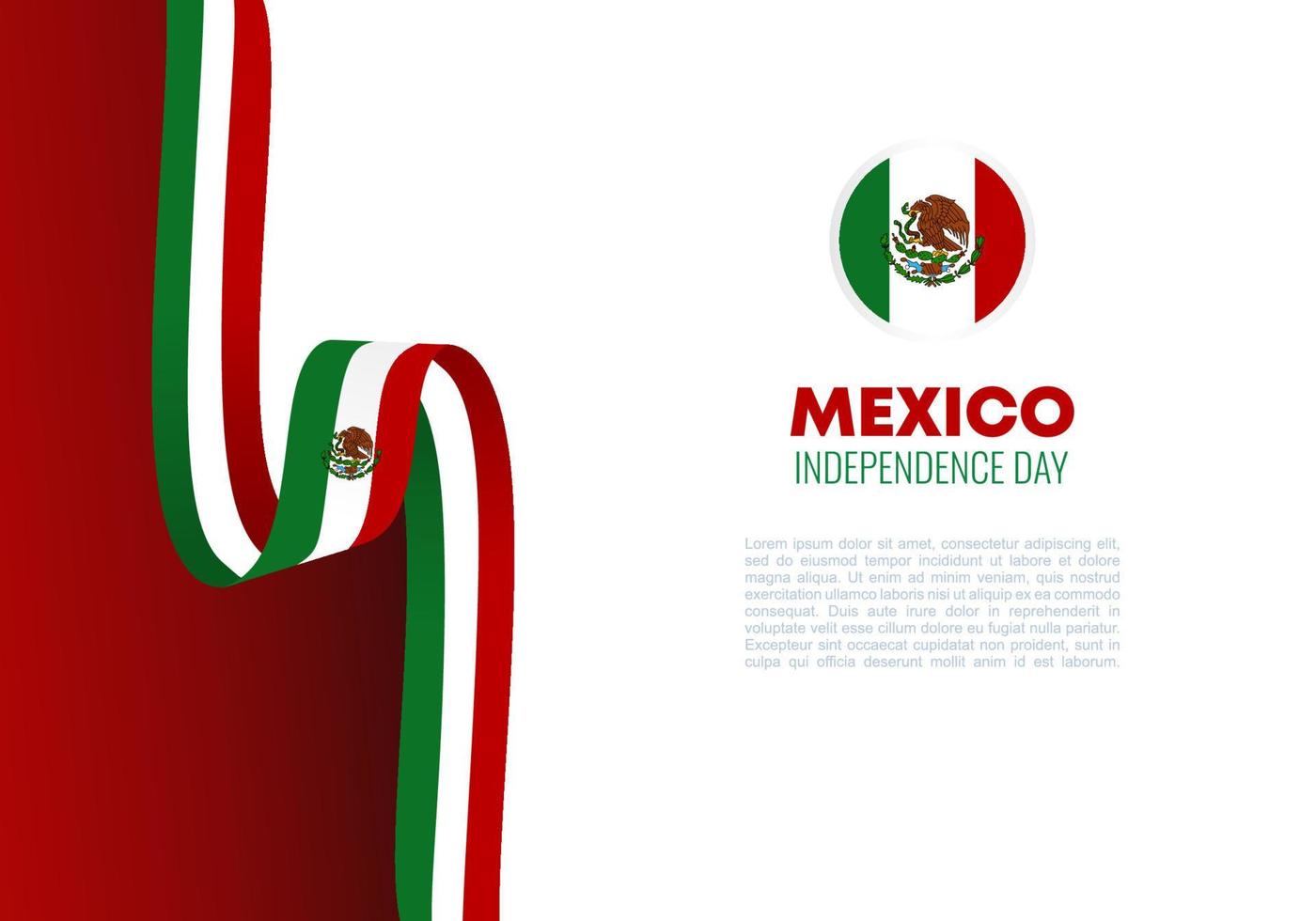 onafhankelijkheidsdag mexico voor nationale viering 16 en 17 september vector