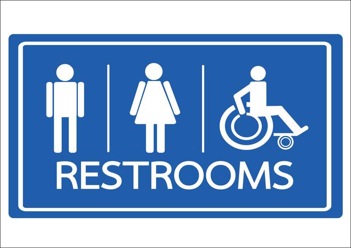 Toilet symbool mannelijke vrouw en rolstoel Handicap pictogram vector