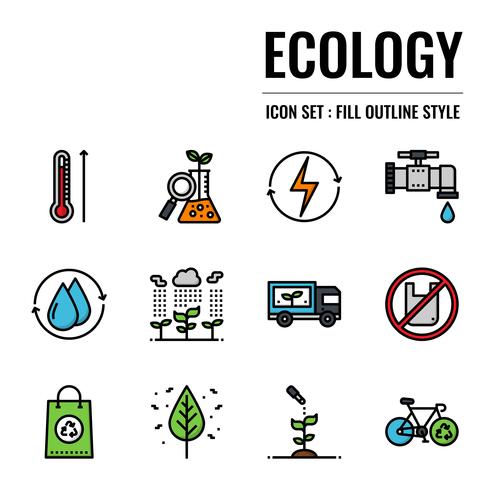 ecologie overzicht pictogram vector