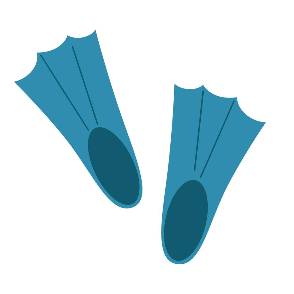 plastic blauwe vinnen voor diverse zwemuitrustingen. vector