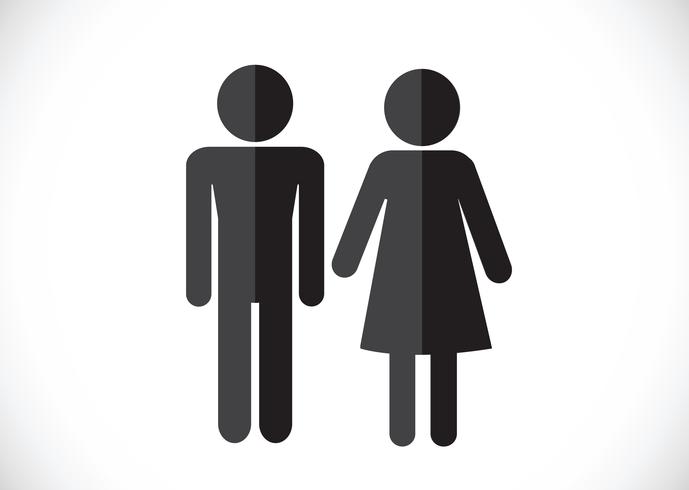 Pictogram Man vrouw teken pictogrammen, toilet teken of toilet pictogram vector