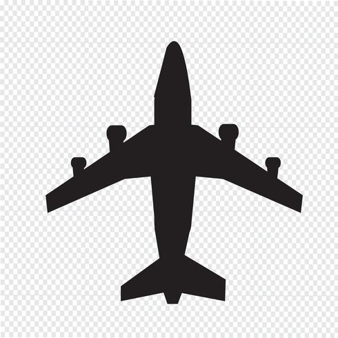 Vliegtuig pictogram symbool teken vector