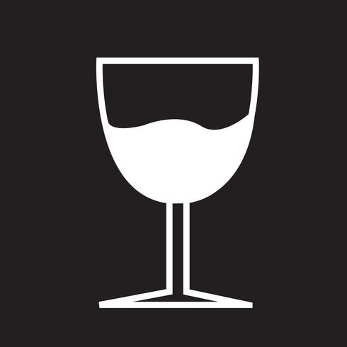 Glazen drankje pictogram vector