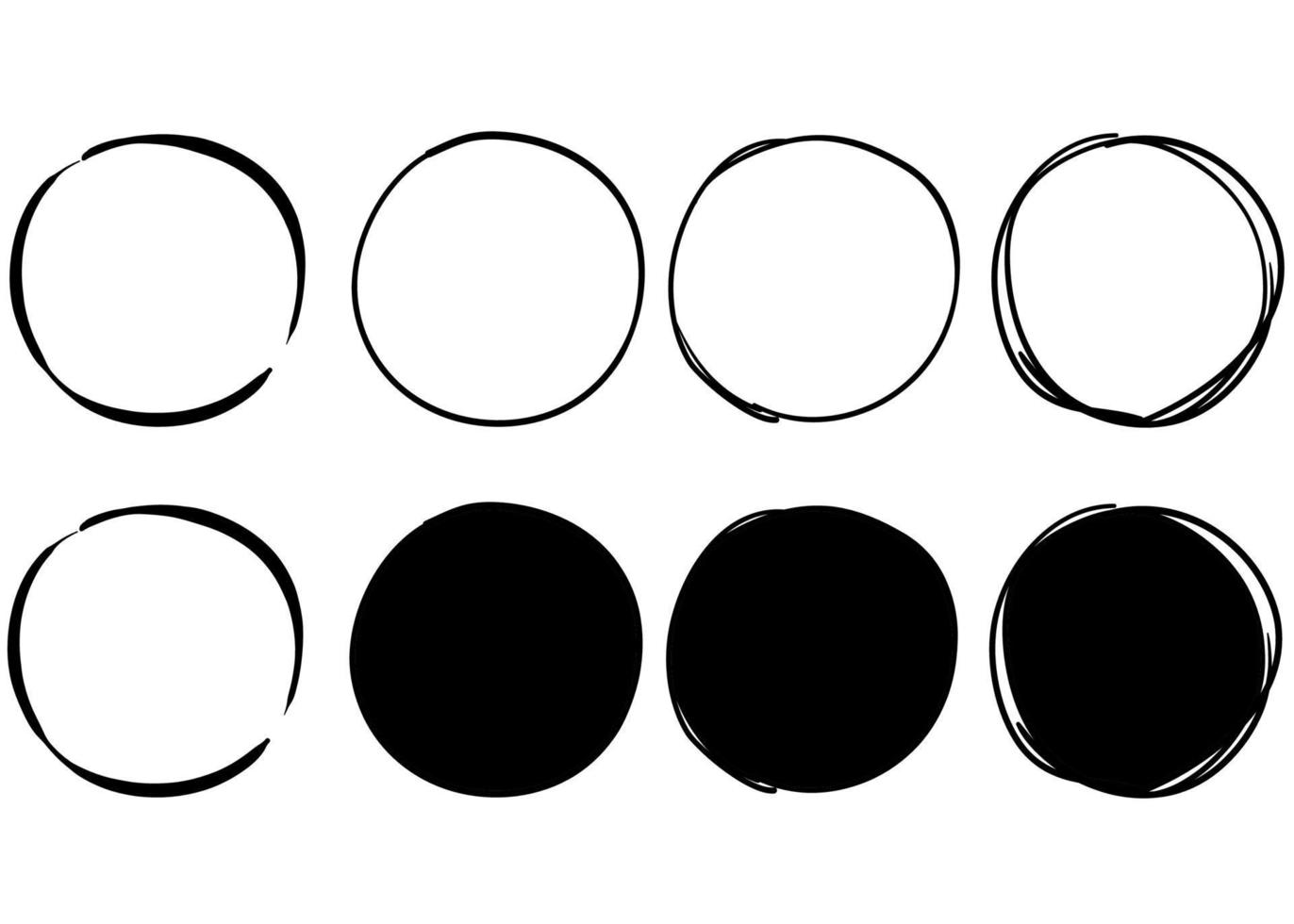 handgetekende cirkelframe met krabbel ronde lijnen doodle vector