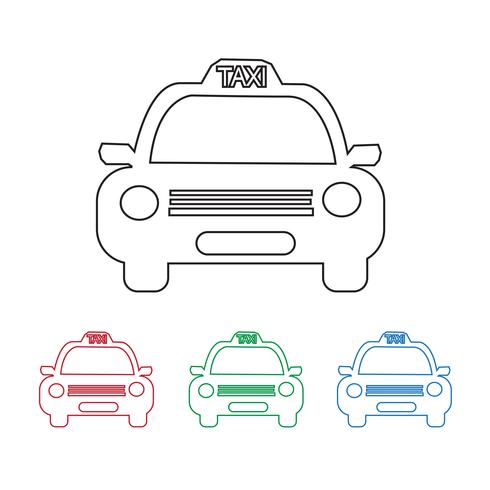 Taxi auto pictogram vector
