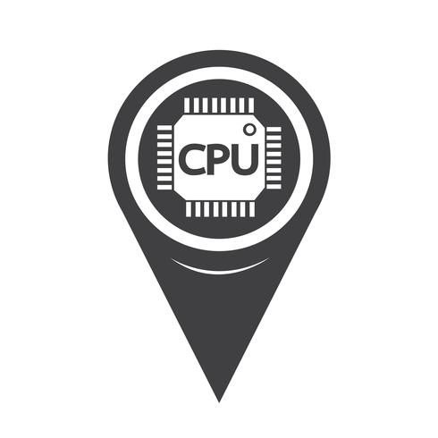 Kaartaanwijzer CPU-pictogram vector