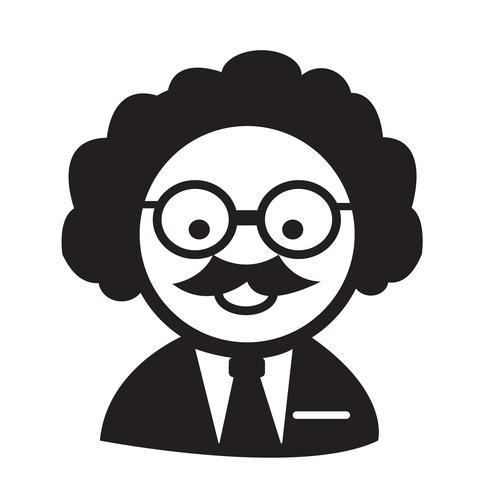 Wetenschapper of professor pictogram vector