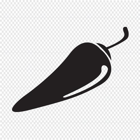 Chili peper pictogram vector