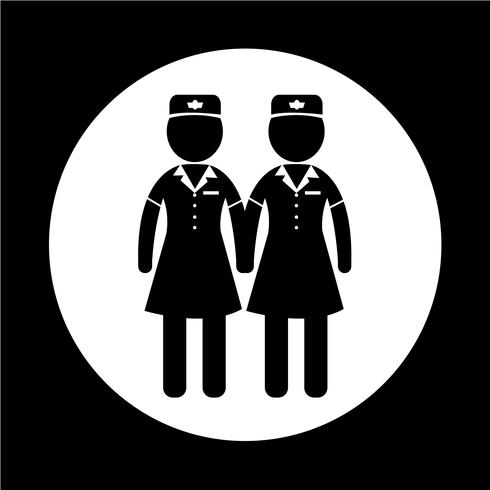 Stewardess pictogram vector