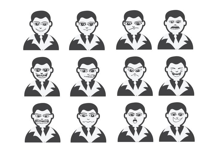 Cartoon gezichten instellen tekening illustratie vector