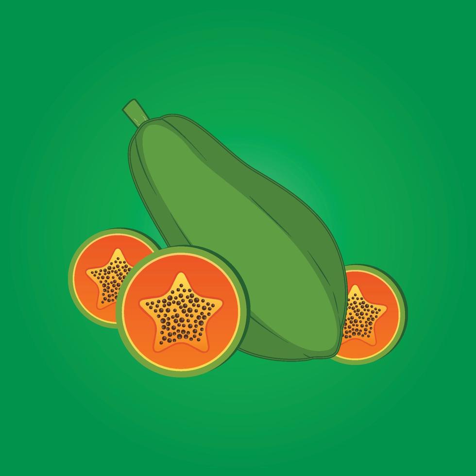 papaja fruit gratis vector