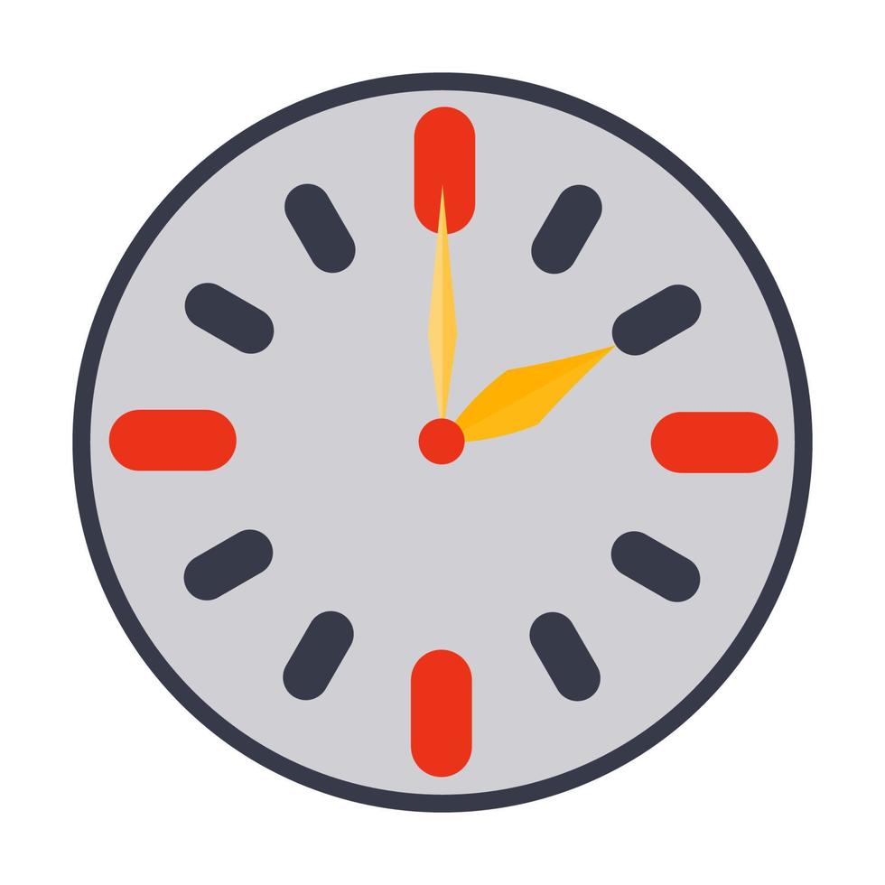 cartoon klok in vlakke stijl geïsoleerd op een witte achtergrond. horloge icoon. tijd begrip. vector