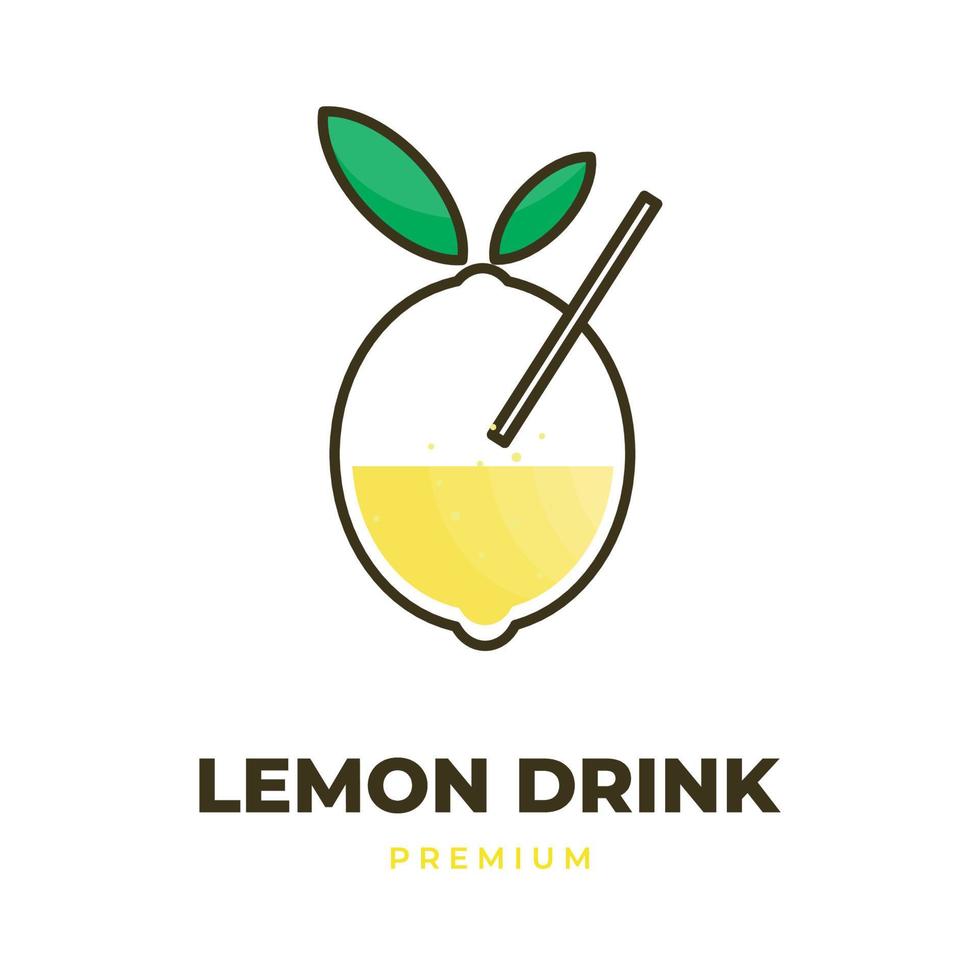 dranklogo gemaakt van citroenfruit vector