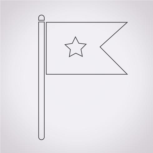 vlag pictogram symbool teken vector