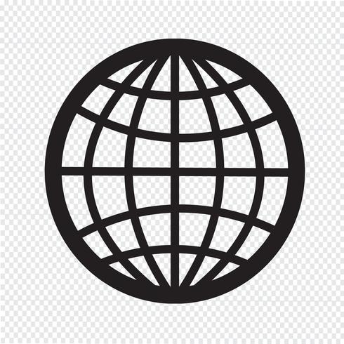 Globe pictogram symbool teken vector
