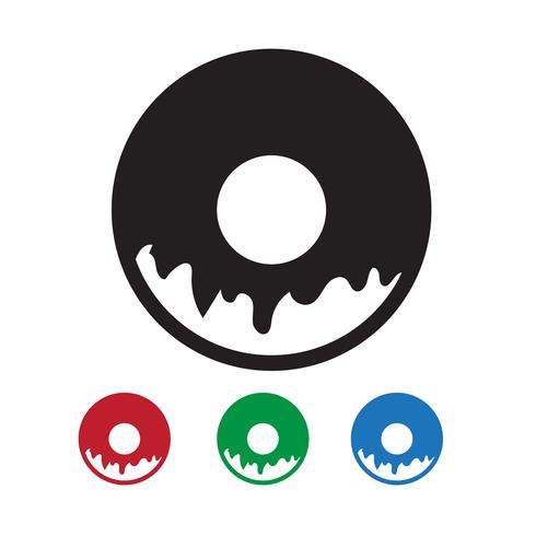 Donut pictogram symbool teken vector