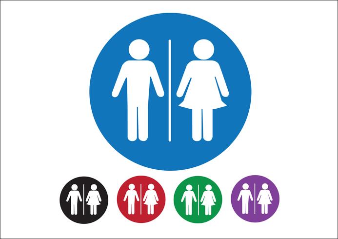 Pictogram Man vrouw teken pictogrammen, toilet teken of toilet pictogram vector