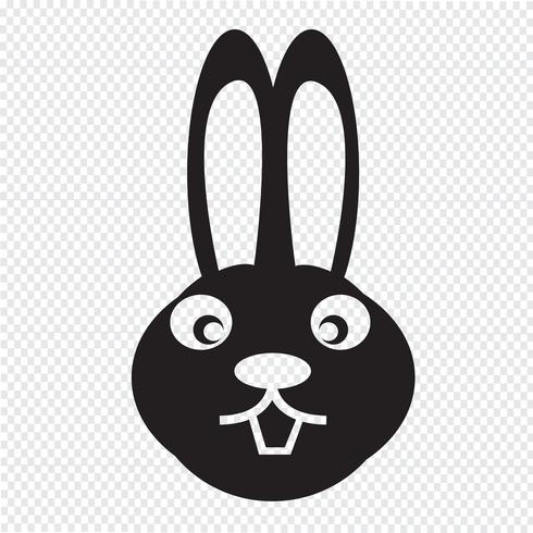 konijn pictogram vector