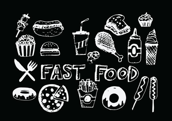 fastfood iconen vector symbolen