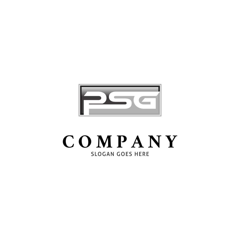 beginletter psg pictogram vector logo sjabloon illustratie ontwerp