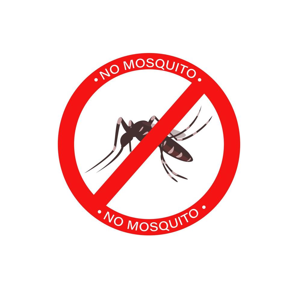 geen mug symbool. anti malaria ziekte preventie pictogram illustratie vector