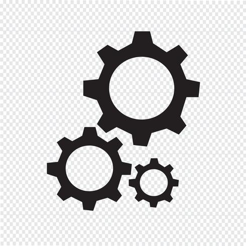 Gear pictogram symbool teken vector