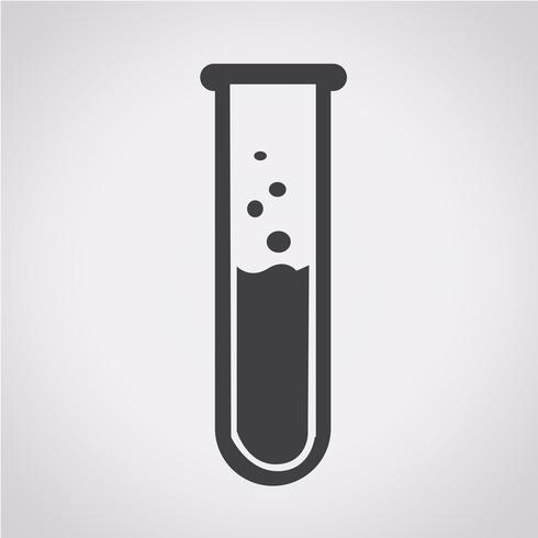 Lab Tube Icon, reageerbuis pictogram vector