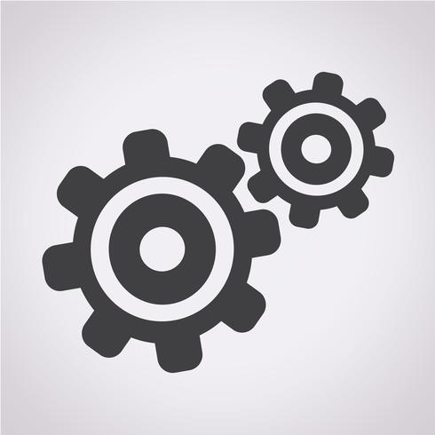 Gear pictogram symbool teken vector