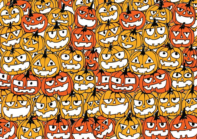 Halloween-kaart met pompoen vector