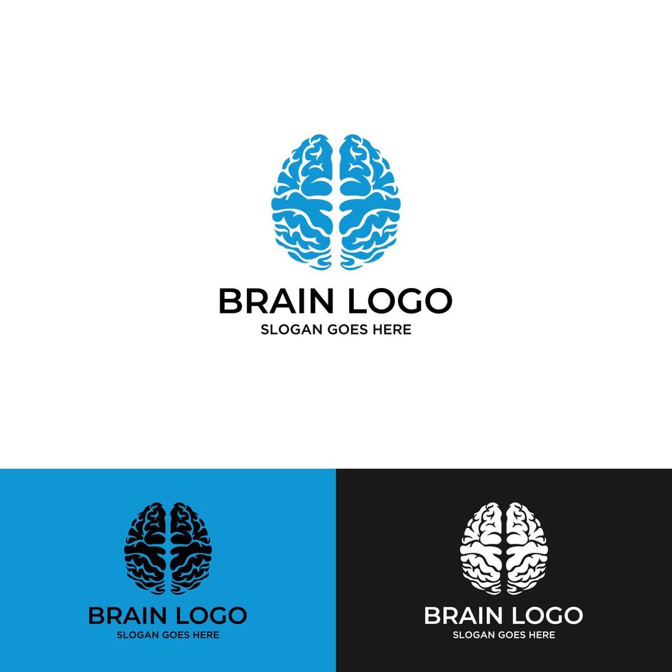 dot line hersenen logo sjabloon vector