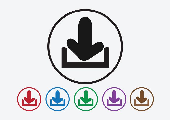 Pictogram downloaden en symboolknop uploaden vector