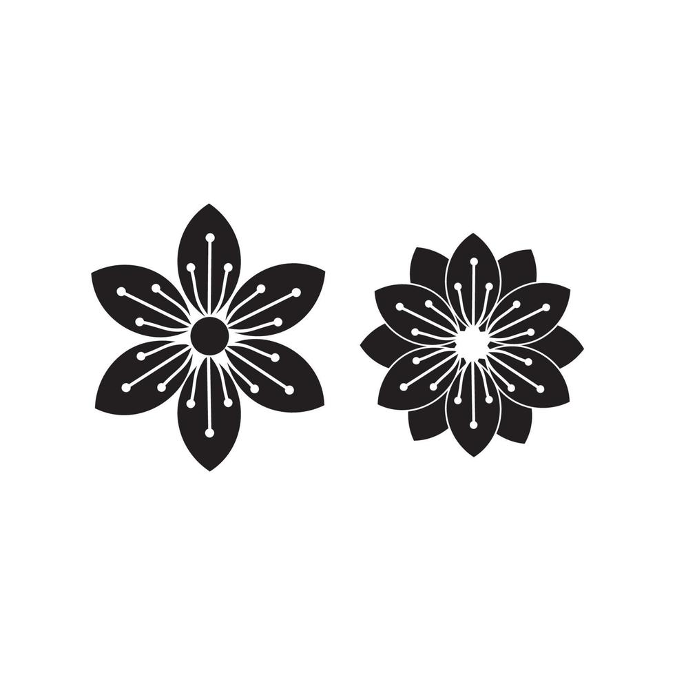 bloemen pictogram vector set. tuin illustratie teken collectie. flora symbool of logo.