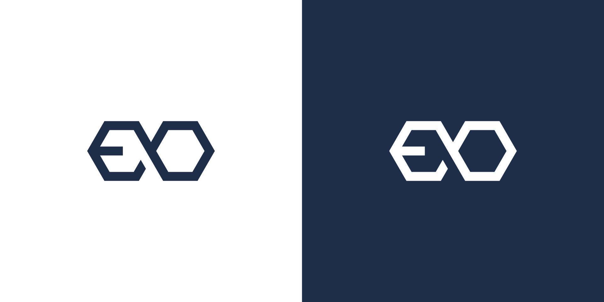 uniek en modern eerste letter exo logo-ontwerp vector