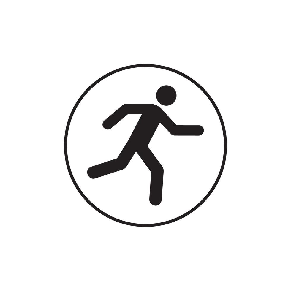 running man, atletiek, marathon, zomersport, run pictogram geïsoleerd op een witte achtergrond. vector