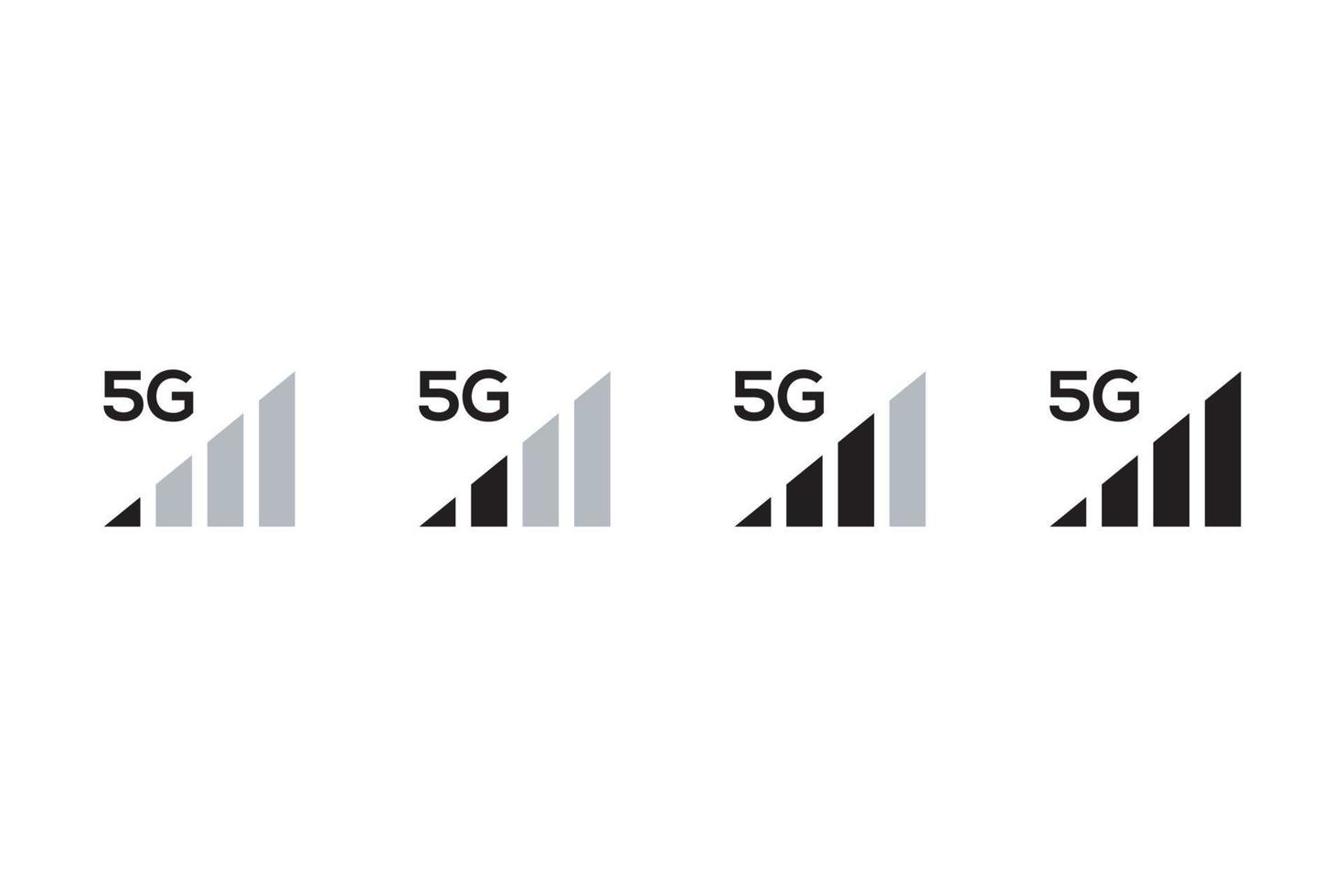 set van vector draadloze wifi-pictogrammen geïsoleerd op een witte achtergrond