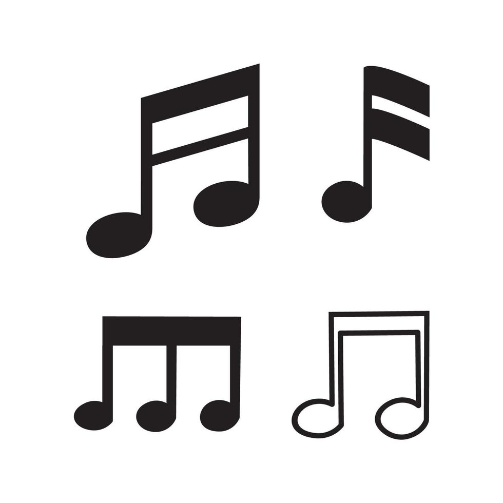 muziekpictogram in trendy vlakke stijl geïsoleerd op een grijze achtergrond. notitiesymbool voor uw websiteontwerp, logo, app, ui. vectorillustratie, eps10. vector