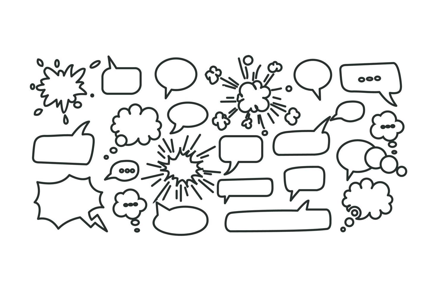 dialoogvensterpictogram, chat cartoon bubbels. vector