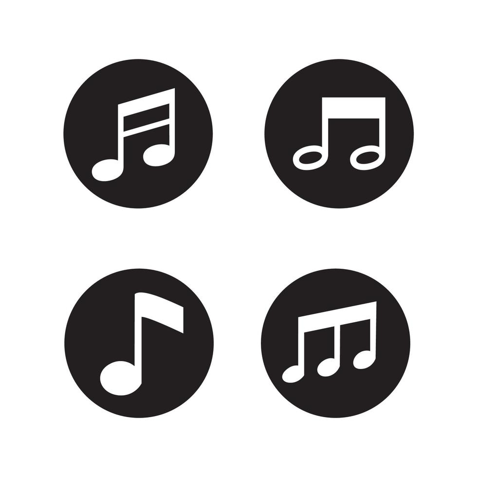 muziekpictogram in trendy vlakke stijl geïsoleerd op een grijze achtergrond. notitiesymbool voor uw websiteontwerp, logo, app, ui. vectorillustratie, eps10. vector