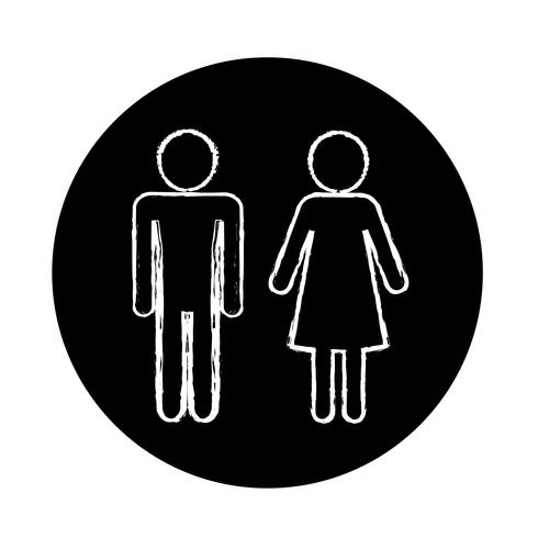 man en vrouw mensen pictogram vector