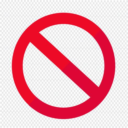 leeg verbod symboolpictogram vector