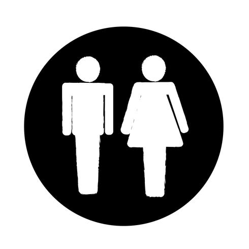 man en vrouw mensen pictogram vector