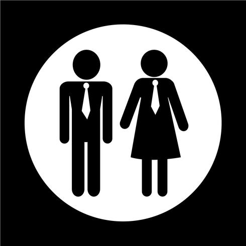 man en vrouw mensen pictogram vector