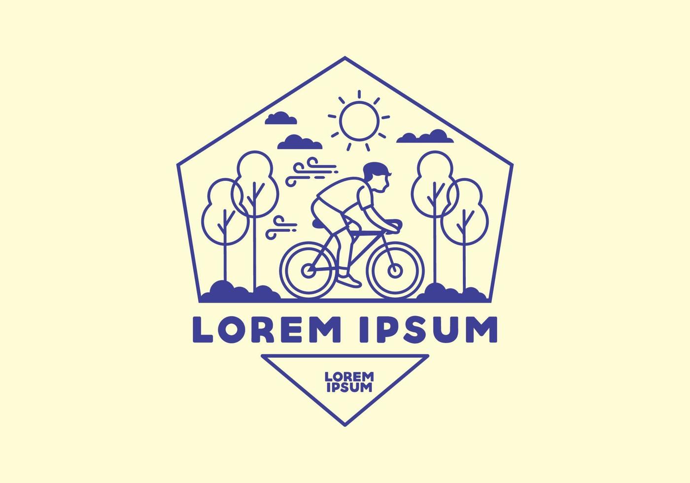 illustratie badge van fietsen vector