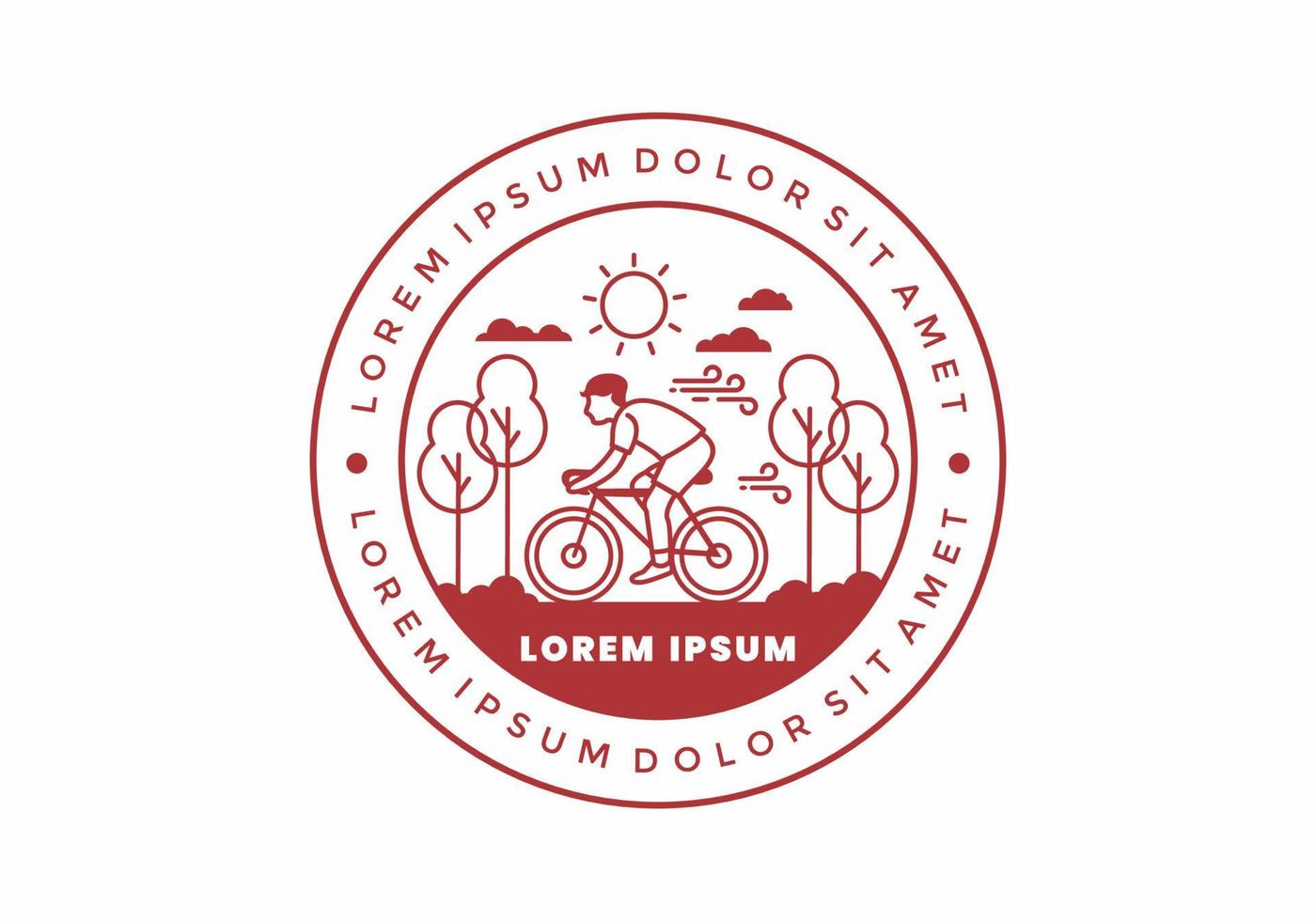 illustratie badge van fietsen vector