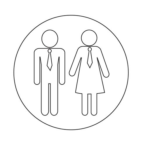 man en vrouw mensen pictogram vector