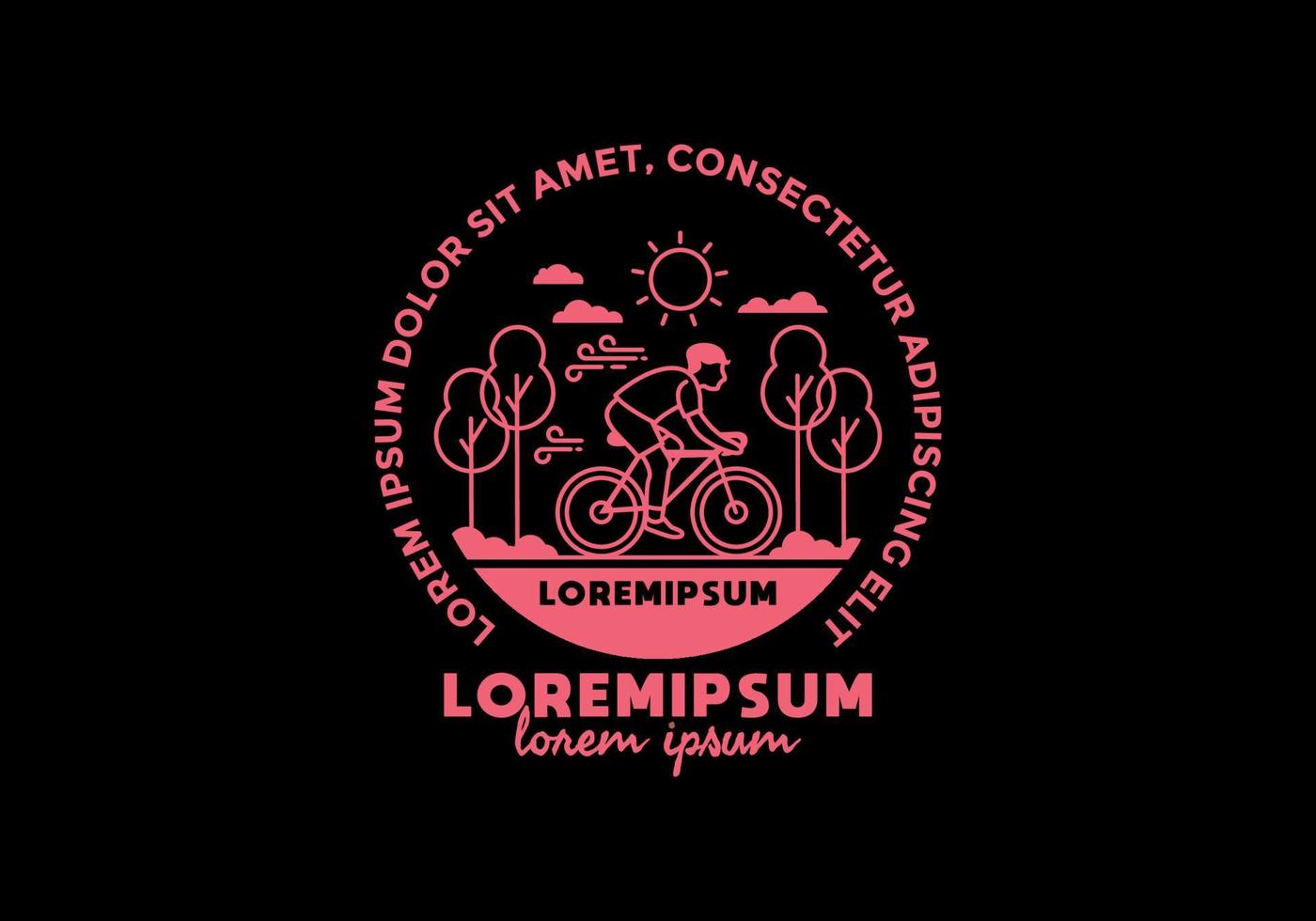 illustratie badge van fietsen vector