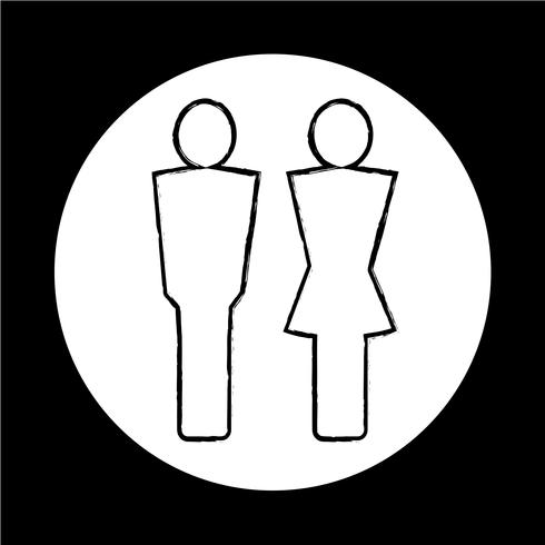 man en vrouw mensen pictogram vector